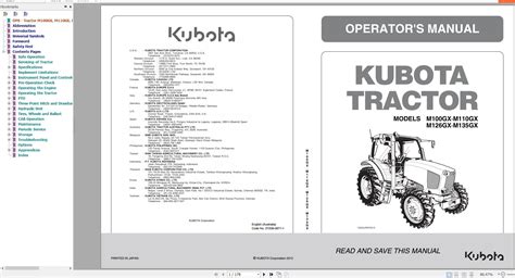 Kubota Tractor M Gx M Gx M Gx M Gx Agaijpap A Operator