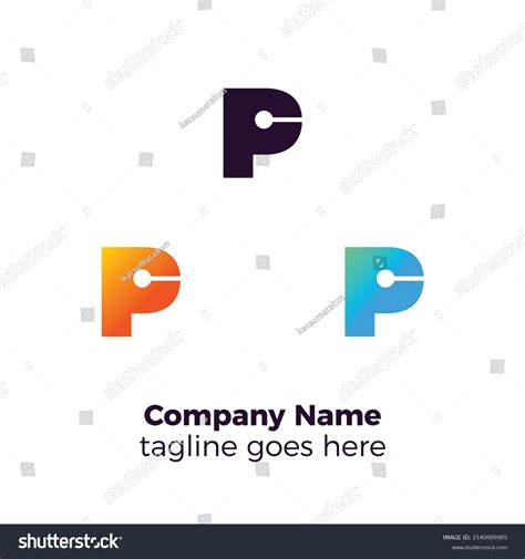 Letter P Pen Logo Vector Illustration Stock Vector Royalty Free