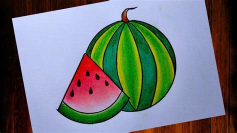 How To Draw Watermelon 🍉 🍉 Easy Steps Watermelon Drawing Easy Easy