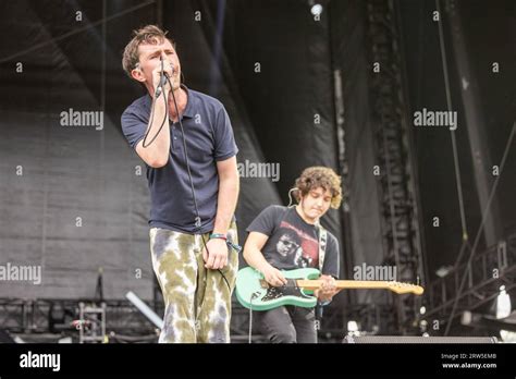 Fionn Reilly And Joe McVeigh Of Enola Gay During Riot Fest Music Festival On September 16 2023