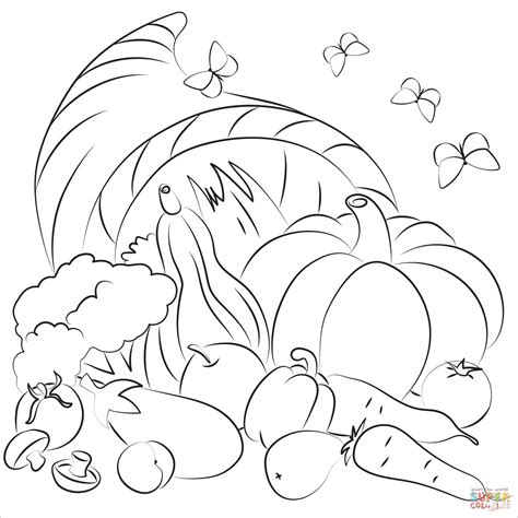 Cornucopia coloring page | Free Printable Coloring Pages