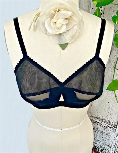 Vintage Lingerie 1950s PERMALIFT Black Nylon And Rayo Gem