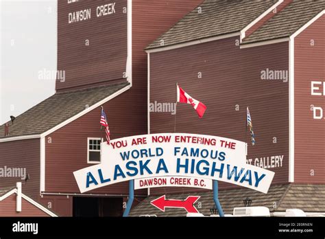 The Mile Zero Marker At The Official Start Of The Alaska Highway In