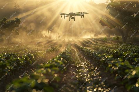 Premium Photo Genabled Agricultural Drones Monitoring Crop Heal