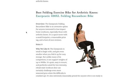 Best Stationary Bikes For Arthritic Knees 3 Top Picks Youtube