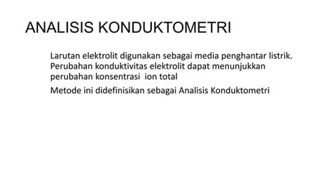 Ppt Konduktometri Ppt