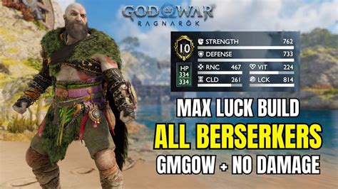 ALL BERSERKERS MAX LUCK BUILD GMGOW No Damage God Of War