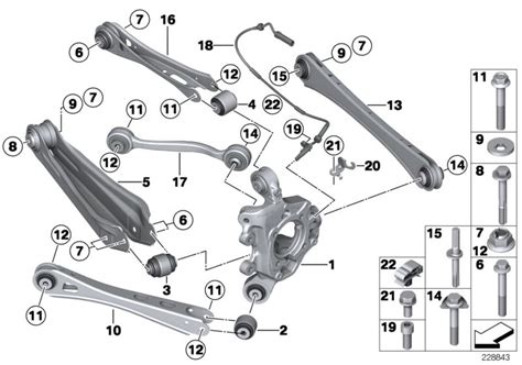 Bmw I Front Suspension Diagram I Screw Washer Suspensi