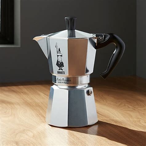 Bialetti ® Moka Aluminum 6 Cup Espresso Maker Crate And Barrel