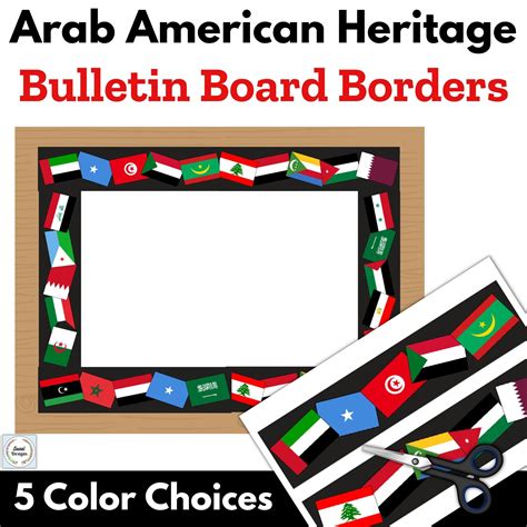 Arab American Heritage Month Bulletin Board Borders, Bulletin Board ...