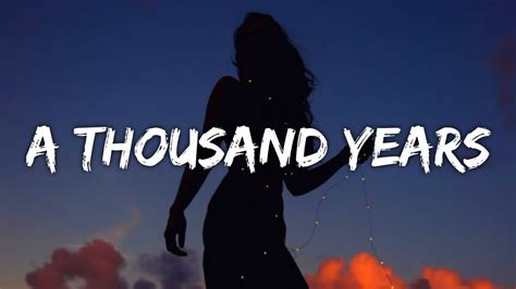 Christina Perri A Thousand Years Lyrics Youtube