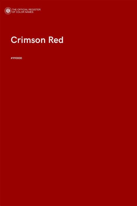 Crimson Red Color 990000