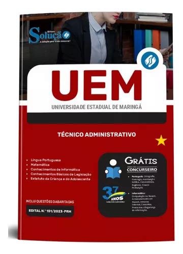 Apostila T Cnico Administrativo Uem Universidade Estadual De