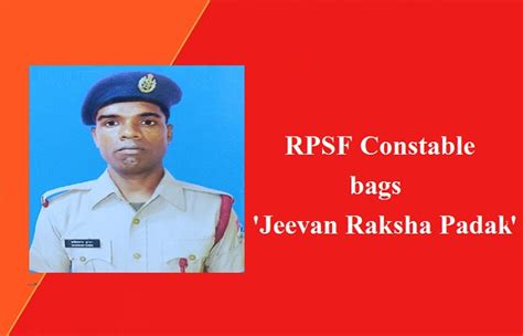 President Of India Confers Rpsf Constable With ‘jeevan Raksha Padak