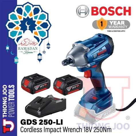 Bosch Gds 250 Li Cordless Impact Wrench Shopee Malaysia