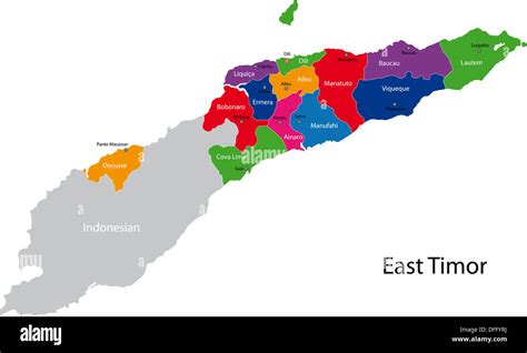 East Timor Map Stock Photo Alamy