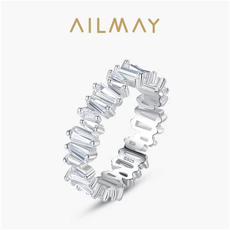 Ailmay Anel De Zirc Nia C Bica Completo Para Mulheres 925 Prata