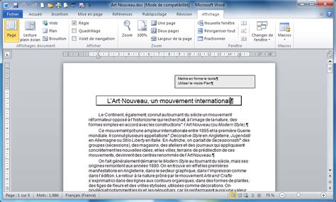 Module 3 Bureautique Word 2010 Writer 4 Bases Modes Daffichage