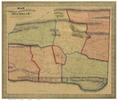 Rockbridge County Virginia 1860 Old Map Reprint Old Maps