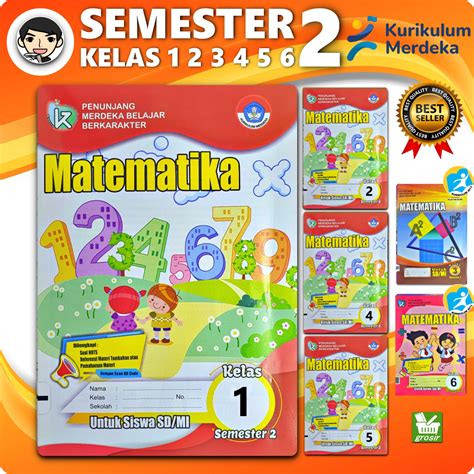 Jual LKS MATEMATIKA SD MI KELAS 1 2 3 K13 4 5 6 K13 SEMESTER 2