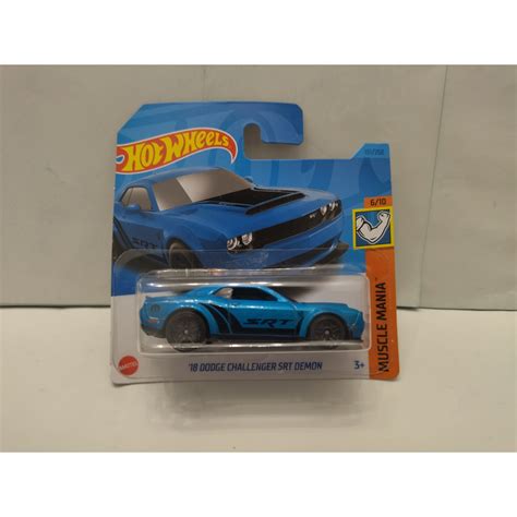 Dodge Challenger 2018 Srt Demon Blue 610 Musclemania 164 Hot Wheels Bcn Stock Cars