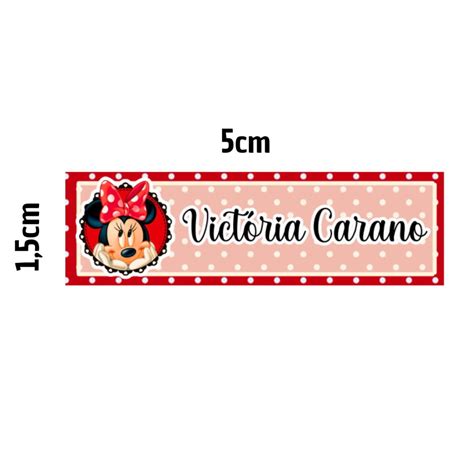 Etiqueta Escolar Minnie Kit Un Elo Produtos Especiais