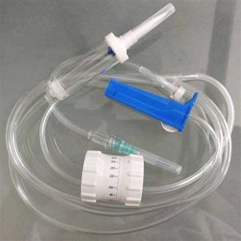 Plastic IV Infusion Set Micro Drip With Dial Flow Regulator For