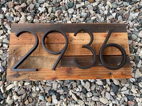 Rustic Address Plaque Made From Reclaimed Wood Rustic | Etsy