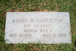 Royal H Stapleton 1891 1995 Homenaje De Find A Grave