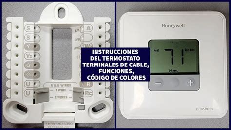 Instrucciones Del Termostato Honeywell Terminales De Cable Funciones