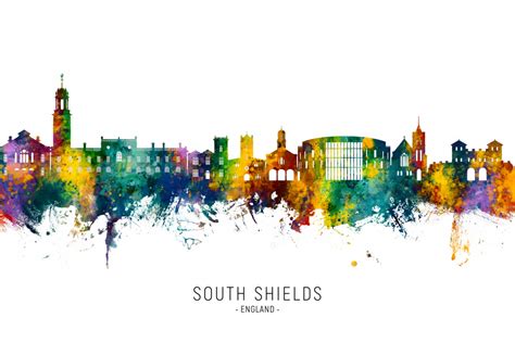 Skyline Von South Shields England Michael Tompsett Als Kunstdruck