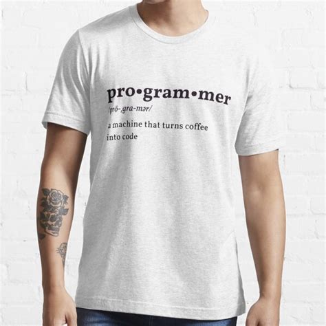 Programmer Machine That Turns Coffee Into Code Dictionary T Shirt