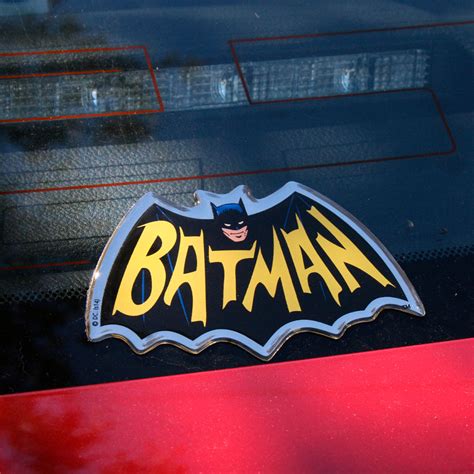 Fan Emblems Batman Domed Chrome Car Decal 1966 Logo