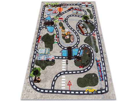 Tappeto lavabile JUNIOR 51803 804 Città strade per bambini antiscivo