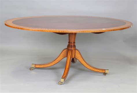 A Late 20th Century Reproduction Mahogany Oval Dining Table By William