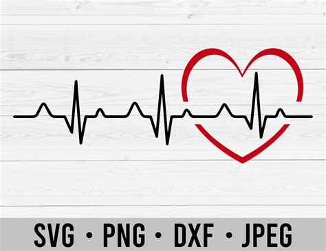 EKG SVG | Heartbeat Svg | EKG Heart Svg | Heartbeat Clipart | Svg Files ...