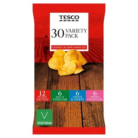 Tesco Variety Crisps 30x25g Tesco Groceries