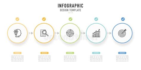 Circular And Arrow Mind Map Infographic For Business Presentation Stock