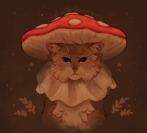 Mushroom Cat By Cat With Horns On Deviantart