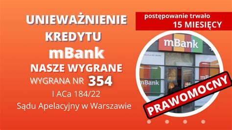 Ekspresowy Prawomocny Wyrok Uniewa Nienie Kredytu We Frankach Mbank