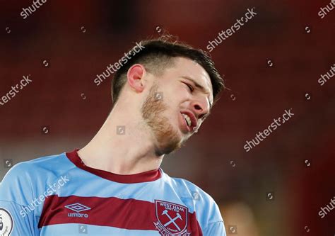 West Hams Declan Rice Reacts During Editorial Stock Photo Stock Image