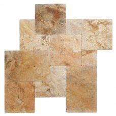 Scabos Tumbled French Pattern Travertine Tile 1 2 FBR Marble