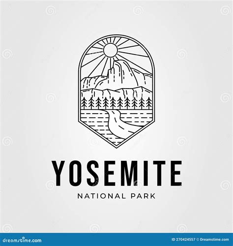 Yosemite Parc National Paysage Logo Vectoriel Illustration Design