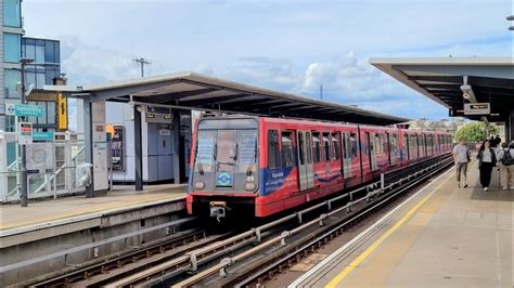 【london Dlr】trains Leaving Deptford Bridge Station Youtube