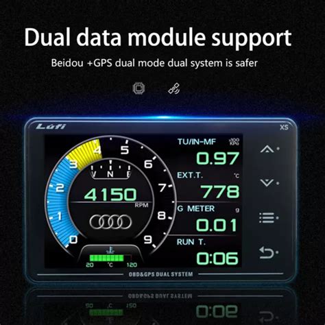 LUFI XS OBD2 BOOST Gauge G Force Meter Gyrometer GPS Gps Speedometer