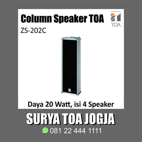 Jual Column Speaker TOA ZS 202 C ZS 202 202C 20 Watt W 20W Besi Isi 4