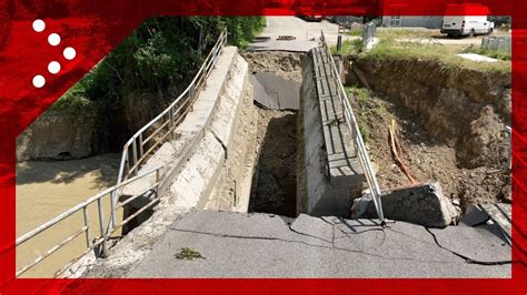 Modigliana Fc Un Ponte Crollato In Localit Tossino A Causa Dell