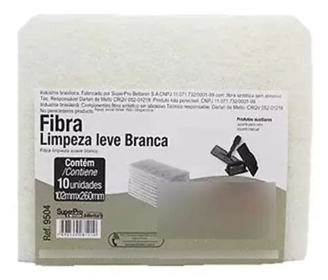 Bettanin Kit 10 Buchas De Fibra Branca Macia Limpeza Leve Super Pro