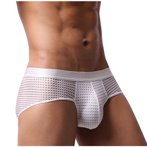 Dovford Mens Bikini Briefs Low Rise Bulge Pouch Underwear Soft Lightweight Micro Mesh Underpants