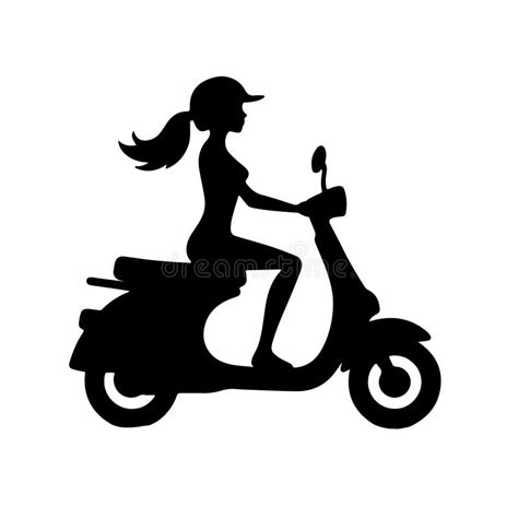 Scooter Silhouette Stock Illustrations Scooter Silhouette